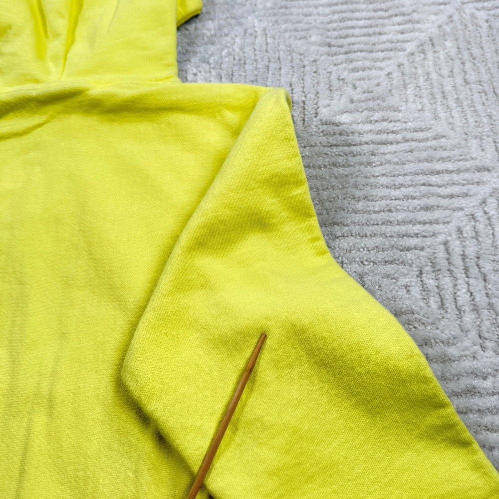 Champion Hoodie Men's S Reverse Weave Yellow Retro Graphic Sporty Street Wear - Picture 12 of 16